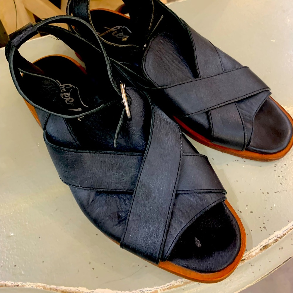 Free People Leather Catalina Loafer Black